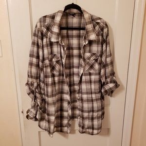 Torrid Plaid Over Shirt, Sz 5